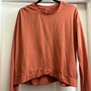 CALIA by Carrie Underwood Orange Asymmetrical Long Sleeve Sweatshirt